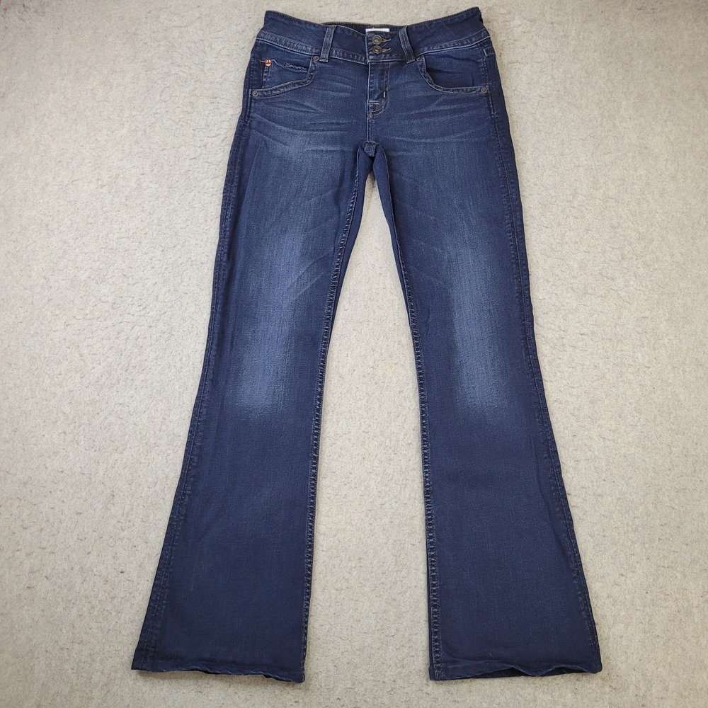 Hudson Jeans Womens 28 Flap Pockets Beth Baby Bootcut Dark Wash Stretch Vtg Y2K
